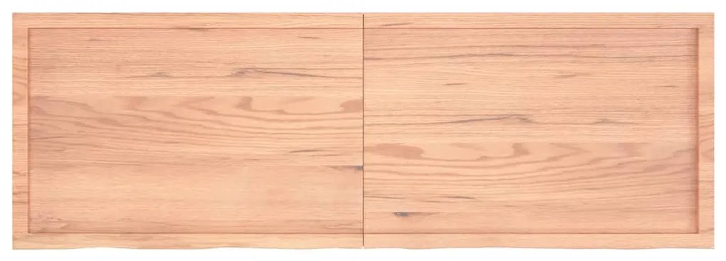 vidaXL Ράφι Τοίχου Ανοιχτό Καφέ 180x60x(2-4)εκ. Επεξ. Μασίφ Ξύλο Δρυός
