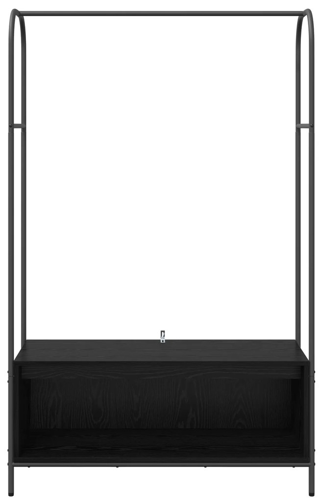 vidaXL Ράφι Ρούχων με Ράφια Μαύρης Δρυ 100x44x160 εκ.