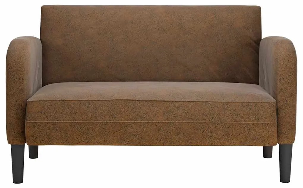 vidaXL Καναπές Loveseat Καφέ 110 εκ. Συνθετικό δέρμα