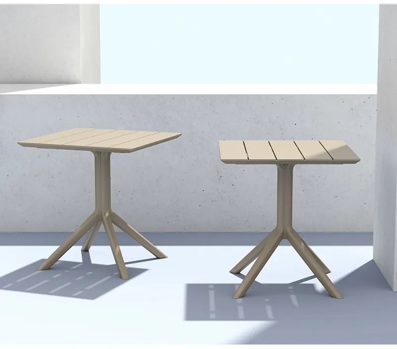 PARIS TAUPE 70X70X74εκ. ΤΡΑΠΕΖΙ ΠΟΛ/ΝΙΟΥ 70X70X74εκ.