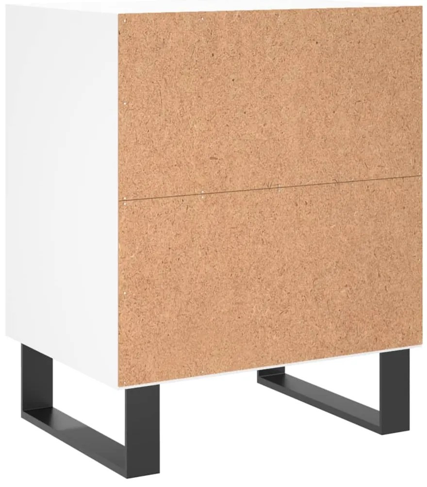 vidaXL Κομοδίνα 2 τεμ. Λευκά 40 x 30 x 50 εκ. από Επεξεργασμένο Ξύλο