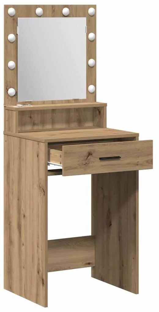 vidaXL Κομοδίνο artisan δρυς 50 x 41 x 135 εκ Επεξεργασμένο ξύλο