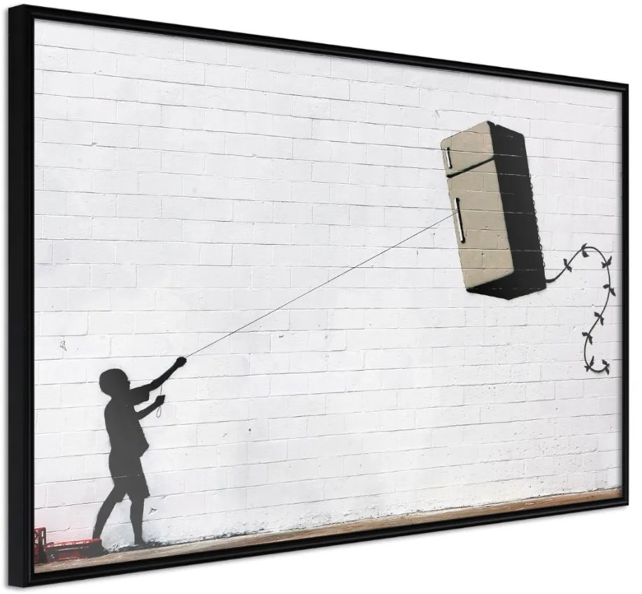 Αφίσα - Banksy: Fridge Kite - 30x20 - Μαύρο - Χωρίς πασπαρτού