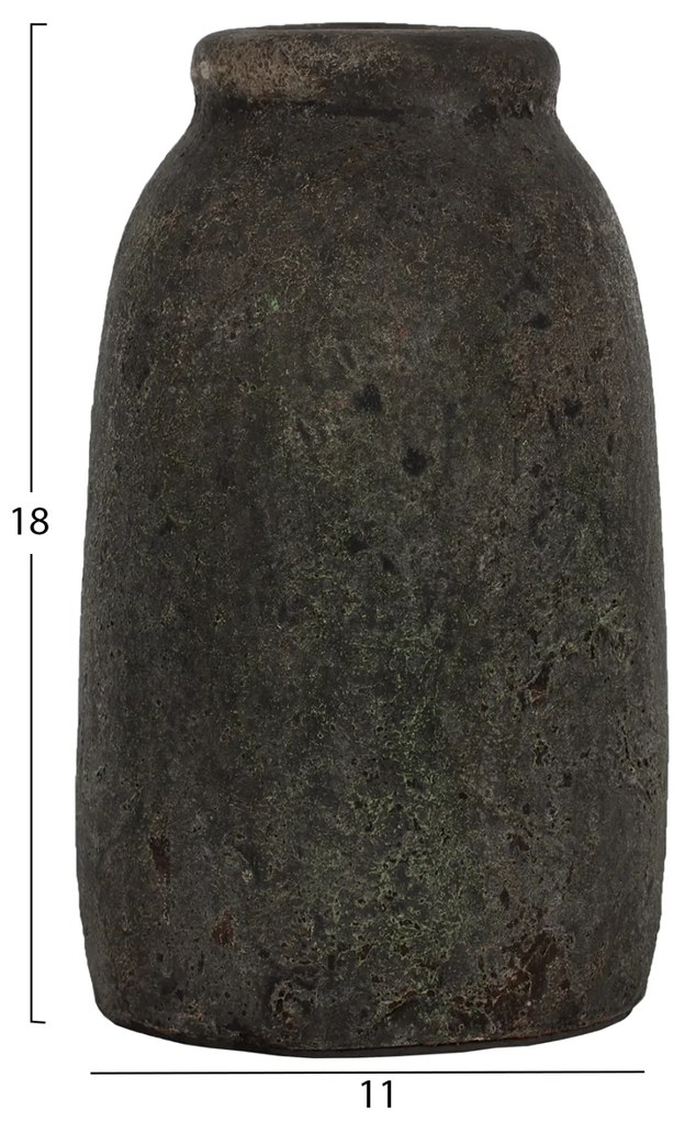 ΔΙΑΚΟΣΜΗΤΙΚA ΒΑΖA ΑΠΟ TERRACOTTA ΑΝΘΡΑΚΙ HM7711 - 0425076 - HM7711