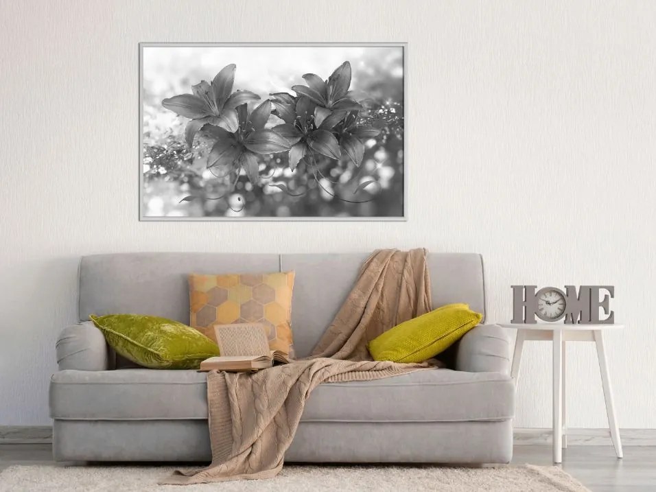 Αφίσα - Dark Lillies - 30x20 - Χρυσό - Χωρίς πασπαρτού