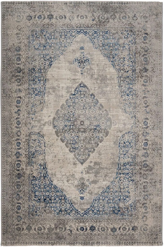 Χαλί Fanci D173B Light Grey-Light Blue Βιοκαρπέτ 80X150cm