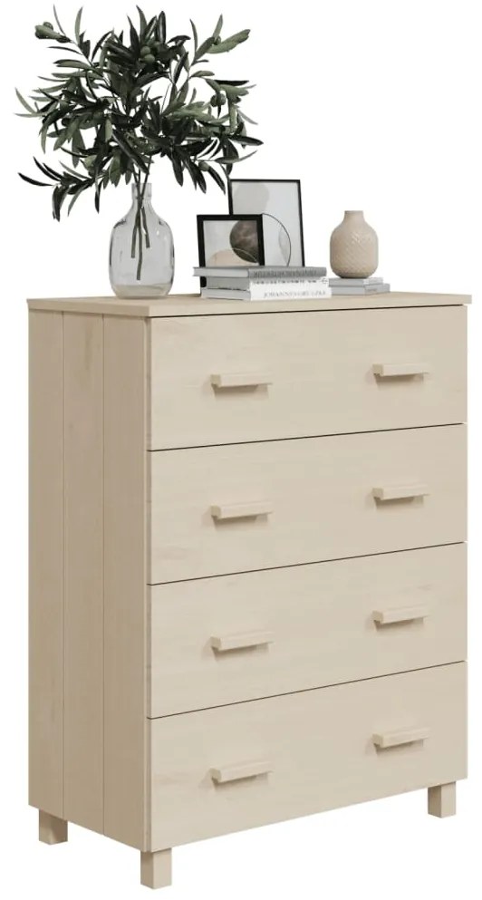 vidaXL Συρταριέρα HAMAR Καφέ Μελί 79 x 40 x 103,5εκ. Μασίφ Ξύλο Πεύκου