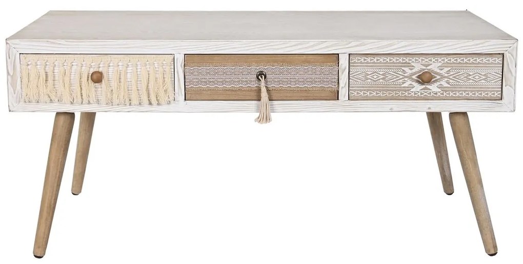 Τραπεζάκι Καφέ DKD Home Decor Έλατο βαμβάκι (110 x 60 x 50 cm)