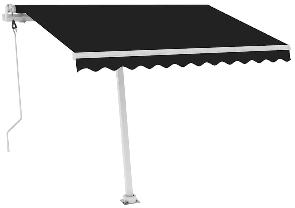 vidaXL Τέντα Συρόμενη Αυτόματη Ανεξάρτητη Ανθρακί 300 x 250 εκ.