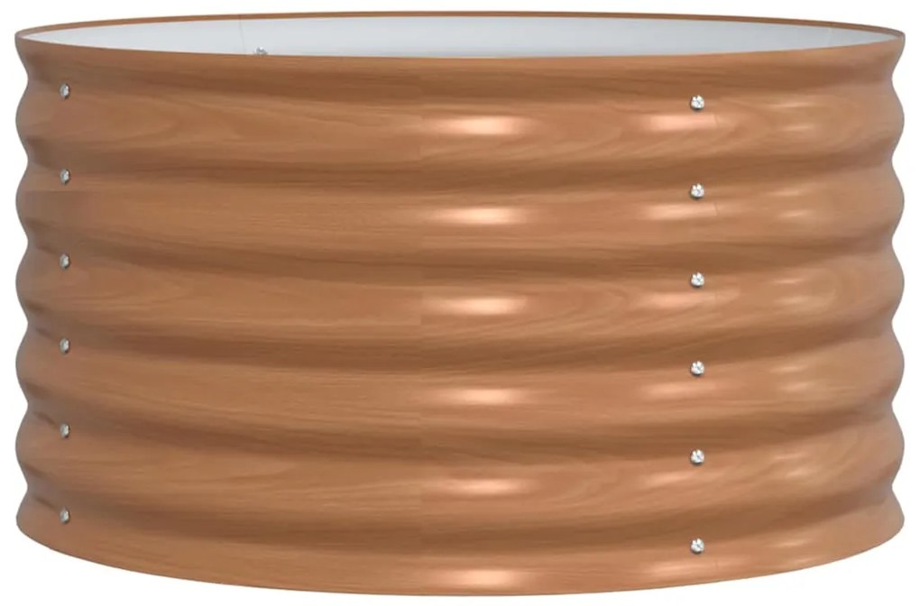vidaXL Υπερυψωμένη Ζαρντινιέρα Καφέ 80 x 80 x 44 cm Ατσάλι