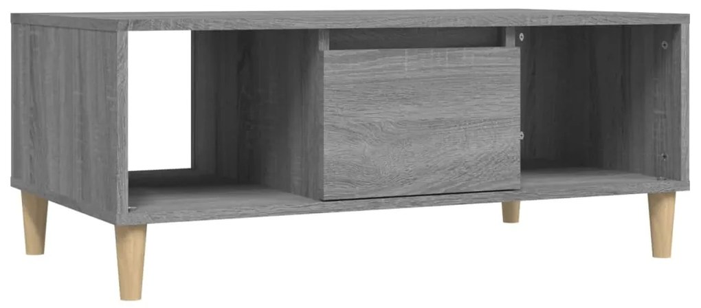 vidaXL Τραπεζάκι Σαλονιού Γκρι Sonoma 90x50x36,5εκ. Επεξεργασμένο Ξύλο