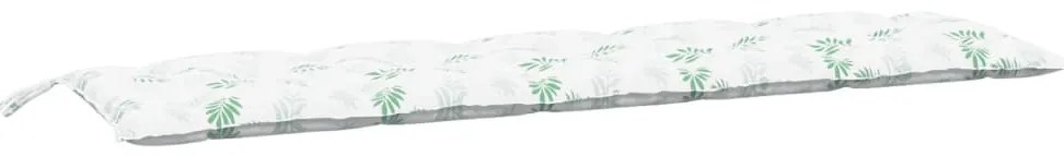 vidaXL Μαξιλάρι Πάγκου Κήπου Σχέδιο Φύλλων 180x50x7 εκ. Ύφασμα Oxford