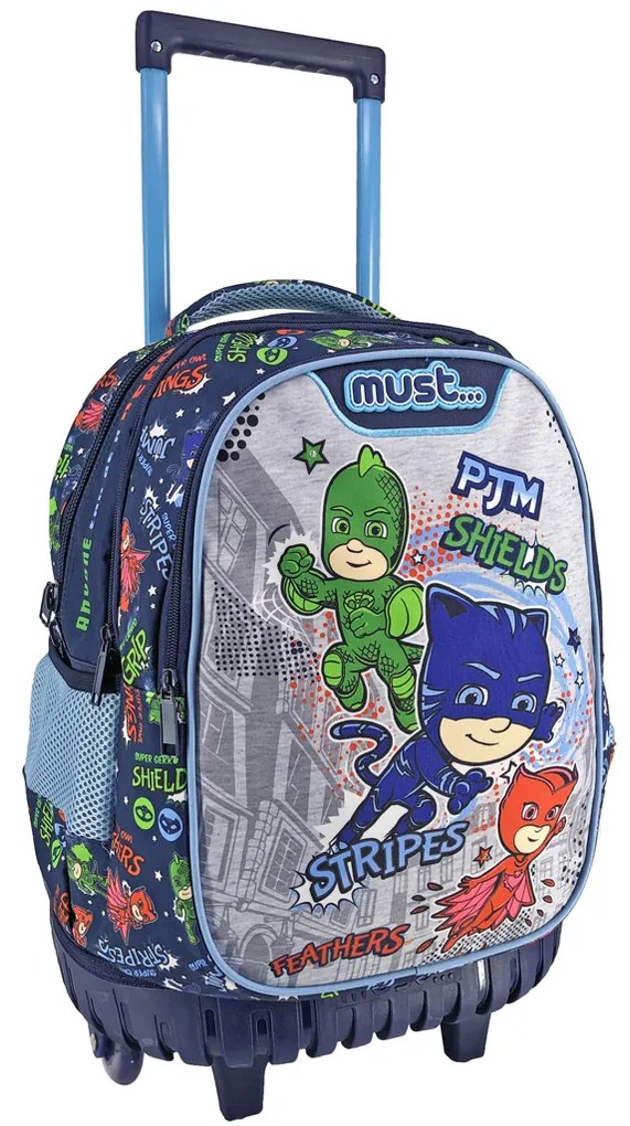 Σχολική Τσάντα Τρόλεϊ Δημοτικού (34x20x45) Must PJ Masks Anyone Can Be Hero 484276