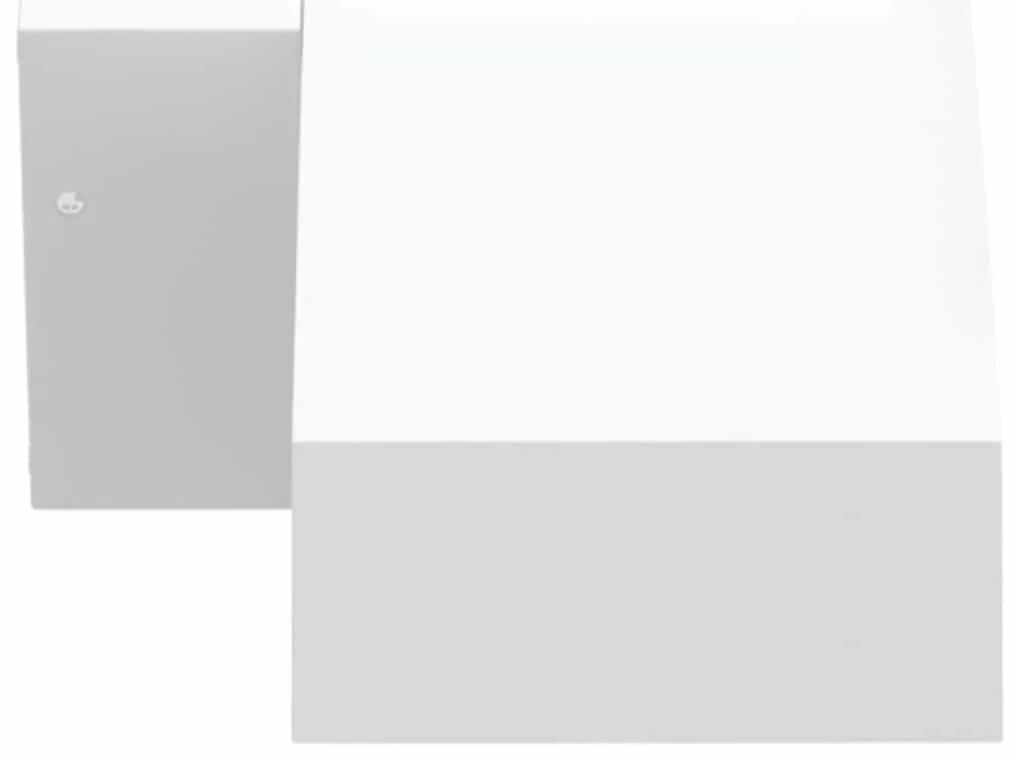 vidaXL Φωτιστικό Τοίχου Εξ. Χώρου LED με Αισθητήρα Λευκό Χυτό Αλουμ.