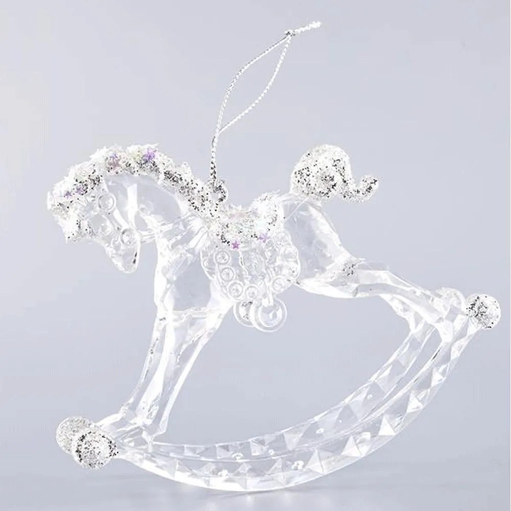 Χριστουγεννιάτικο Στολίδι Little Horse Κουνιστό 600-40771 12,3x10cm Clear