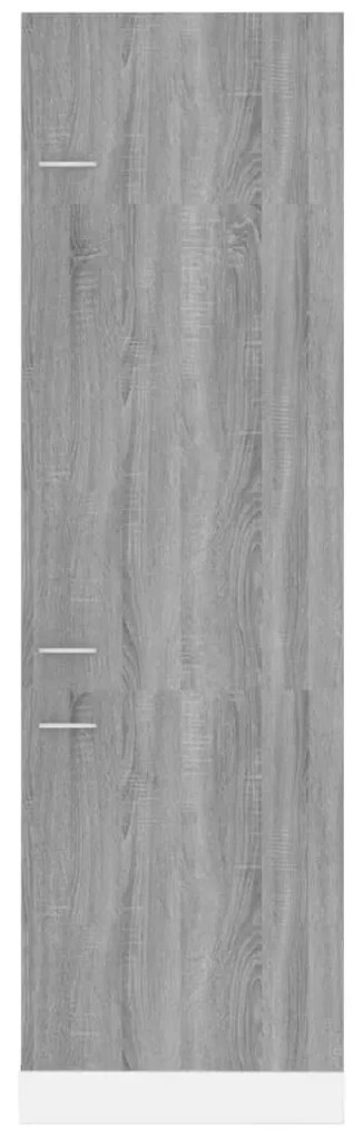 vidaXL Ντουλάπι Ψυγείου "Lyon" Γκρι Sonoma 60x57x207 εκ. από Τεχνητό Ξύλο