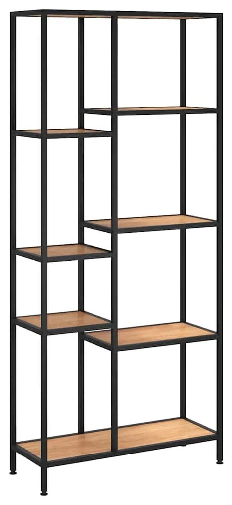 vidaXL Βιβλιοθήκη 80 x 30 x 180 εκ. από Ατσάλι και Επεξεργασμένο Ξύλο