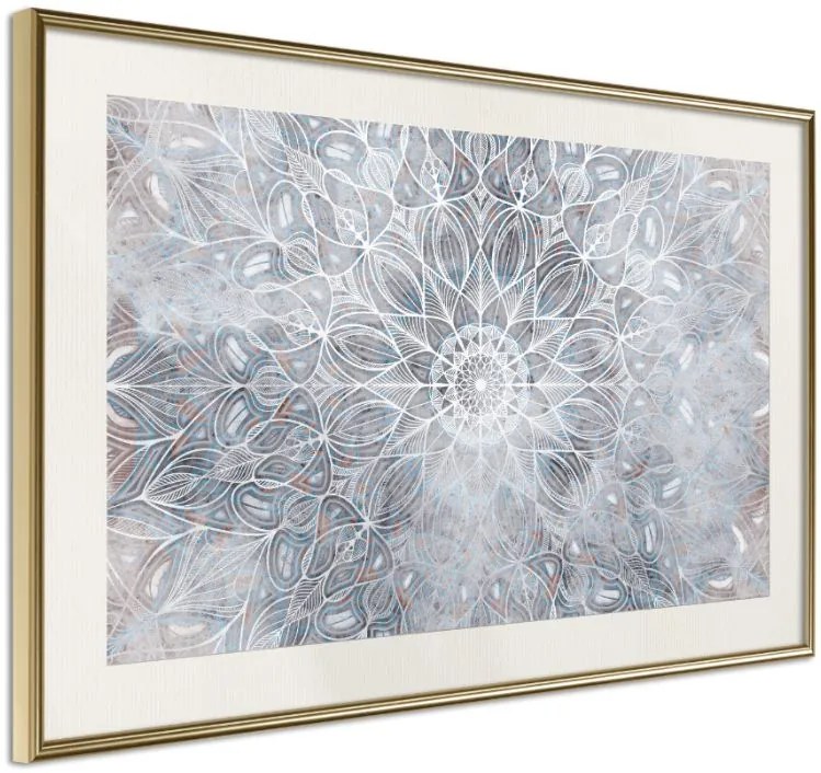 Αφίσα - Winter Mandala - 90x60 - Χρυσό - Με πασπαρτού