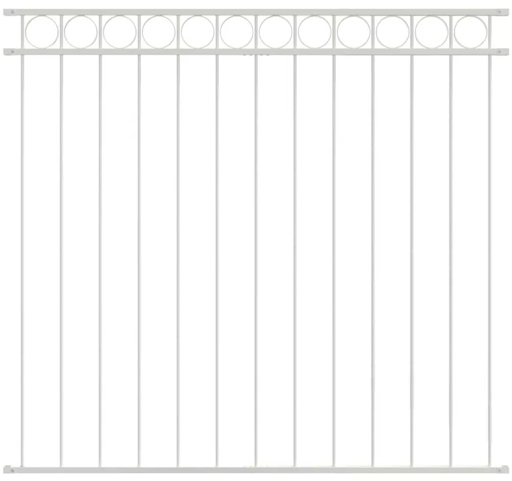vidaXL Λευκό Φράχτη Χάλυβα 1,7 x 1,2 μ