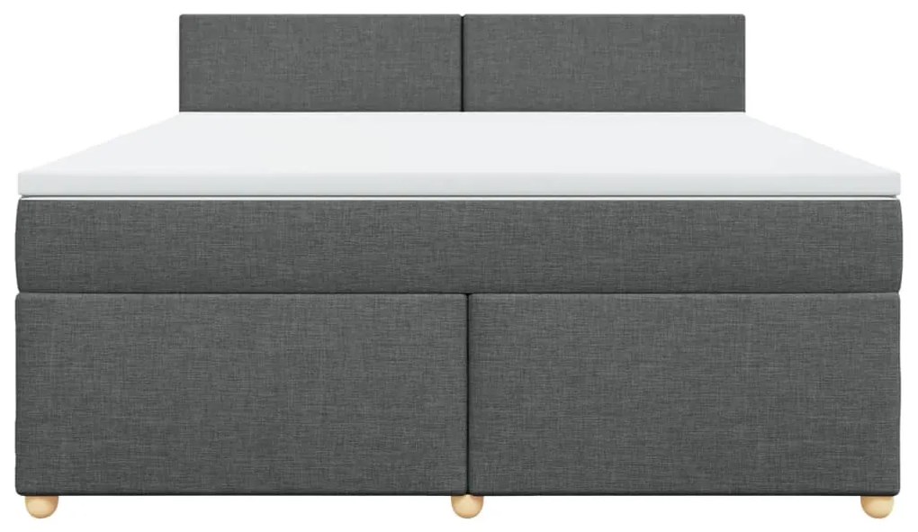 ΚΡΕΒΑΤΙ BOXSPRING ΜΕ ΣΤΡΩΜΑ ΣΚΟΥΡΟ ΓΚΡΙ 180X200 ΕΚ ΥΦΑΣΜΑΤΙΝ 3286753