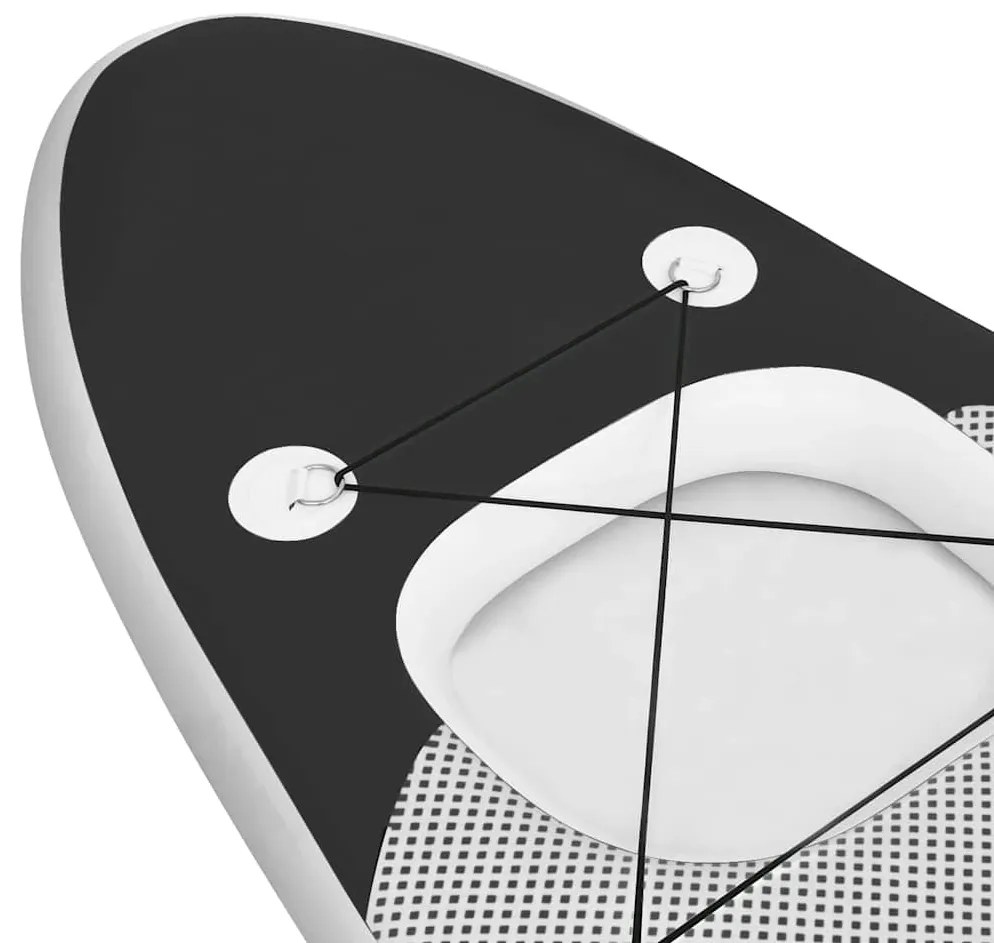 vidaXL Σανίδα SUP Φουσκωτή Σετ Μαύρη 360 x 81 x 10 εκ.