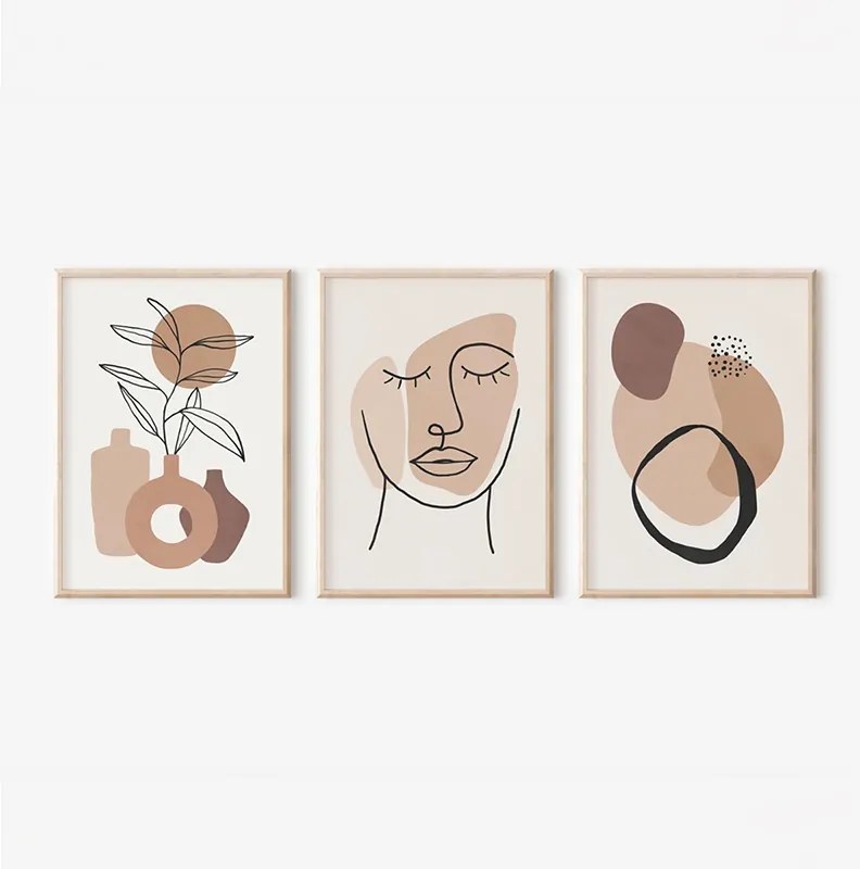 Πίνακας Grende pakoworld τρίπτυχος με ψηφιακή εκτύπωση και πλαίσιο 33x1.5x48εκ