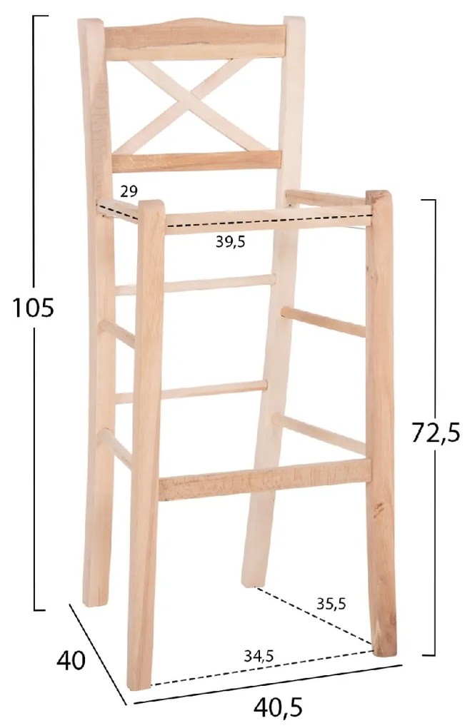 ΣΚΑΜΠΟ ΜΠΑΡ LUCIUS HM5586.02 ΞΥΛΟ ΟΞΙΑΣ ΕΜΠΟΤΙΣΜΟΥ ΑΒΑΦΟ 40,5x40x105Υεκ.ΣΚΕΛΕΤΟΣ