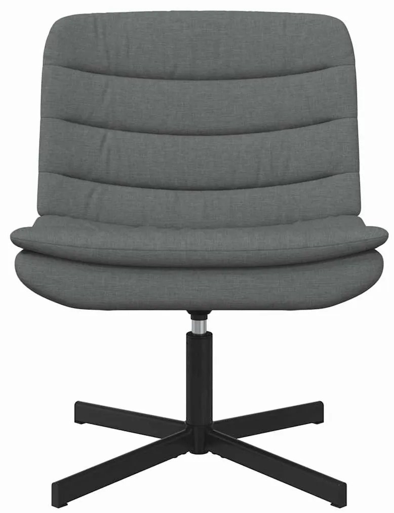 vidaXL Περιστρεφόμενη καρέκλα Σκούρο γκρι 63 x 75 x 76 εκ ύφασμα