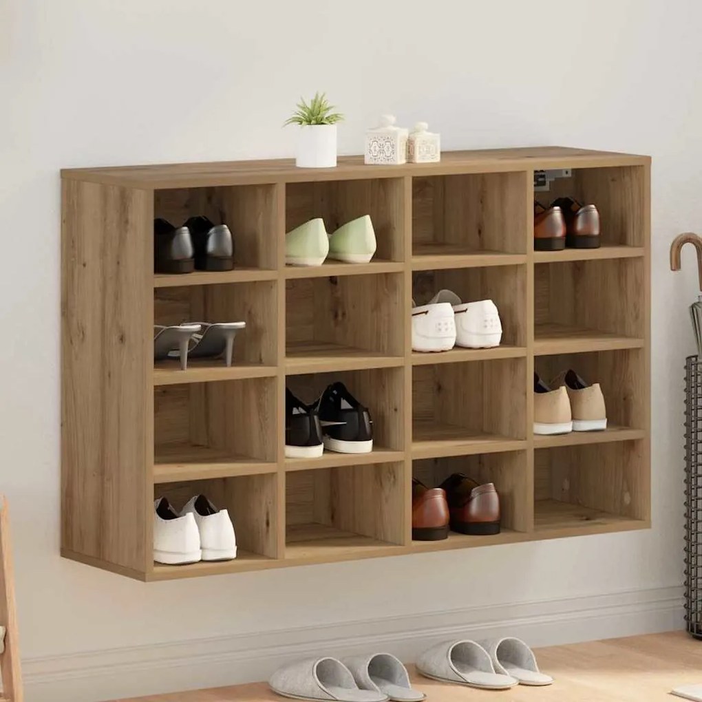 vidaXL Παπουτσοθήκη artisan δρυς 103 x 30 x 67 εκ. Επεξεργασμένο ξύλο