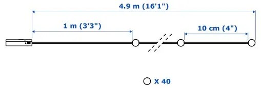 SNÖYRA γιρλάντα LED 40 λαμπτ. Εσωτ.χώρου/μπαταρία 103.647.59