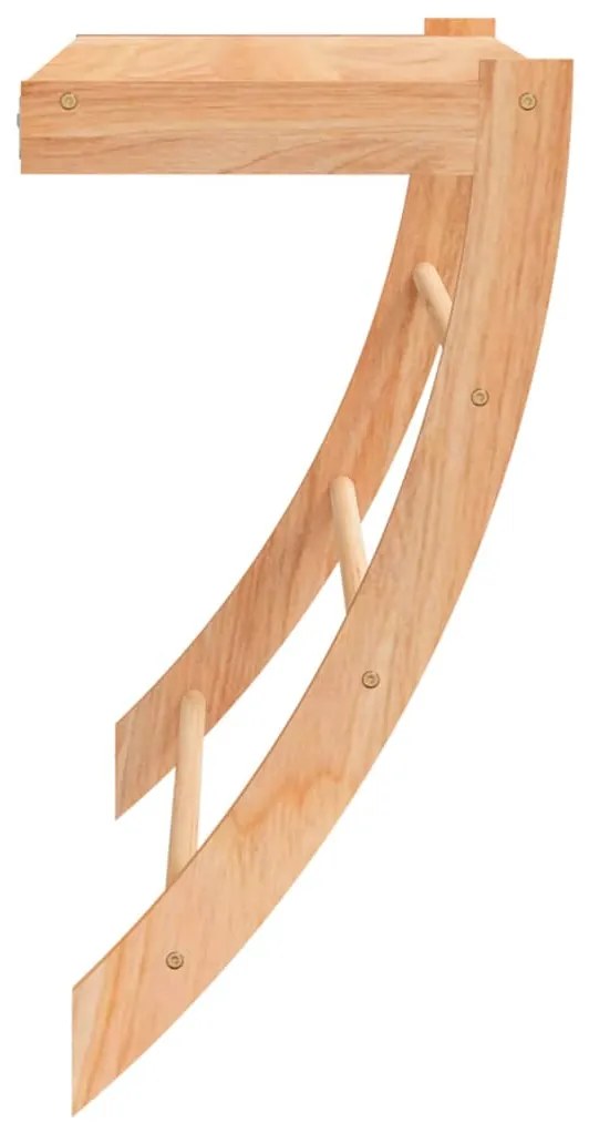 vidaXL Κρεμάστρα για Πετσέτες 60x25,5x49 εκ. από Μασίφ Ξύλο Καρυδιάς