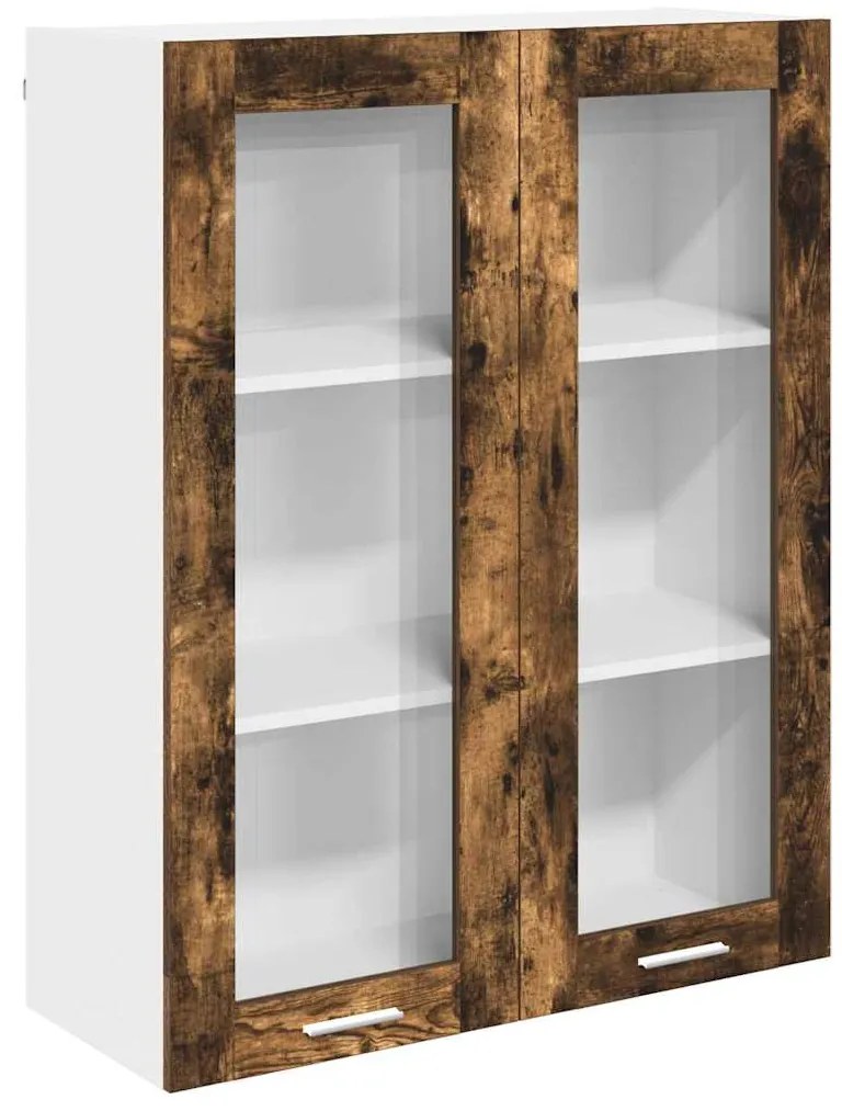 vidaXL Κρεμαστό ντουλάπι με αποθήκευση Καπνιστό Δρύς 80 x 31 x 100 εκ.