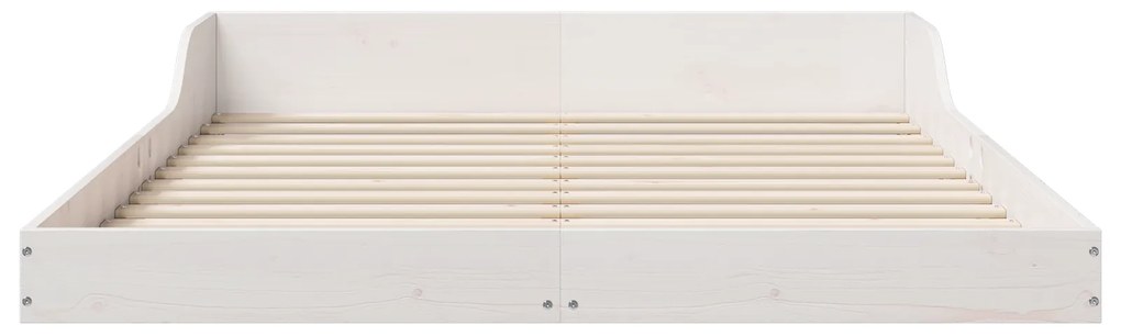 vidaXL Σκελετός Κρεβατιού Λευκό 140 x 190 cm Μασίφ ξύλο πεύκου