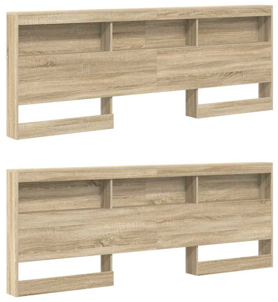 vidaXL Κρεβάτι Βιβλιοθήκης Sonoma Δρυς 180 x 200 cm Επεξεργασμένο ξύλο