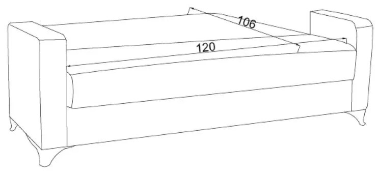 Σετ σαλονιού Vox 2τεμ ύφασμα σε κρεμ απόχρωση 214x83x82 εκ.