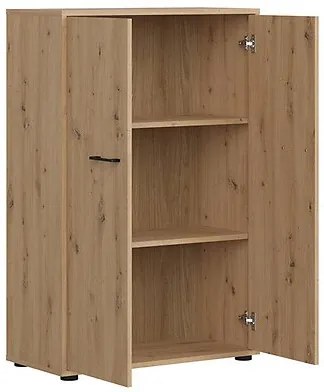 Ντουλάπι Boston CU107, Artisan δρυς, 122x80x37cm, Ράφια, Πλαστικοποιημένη μοριοσανίδα