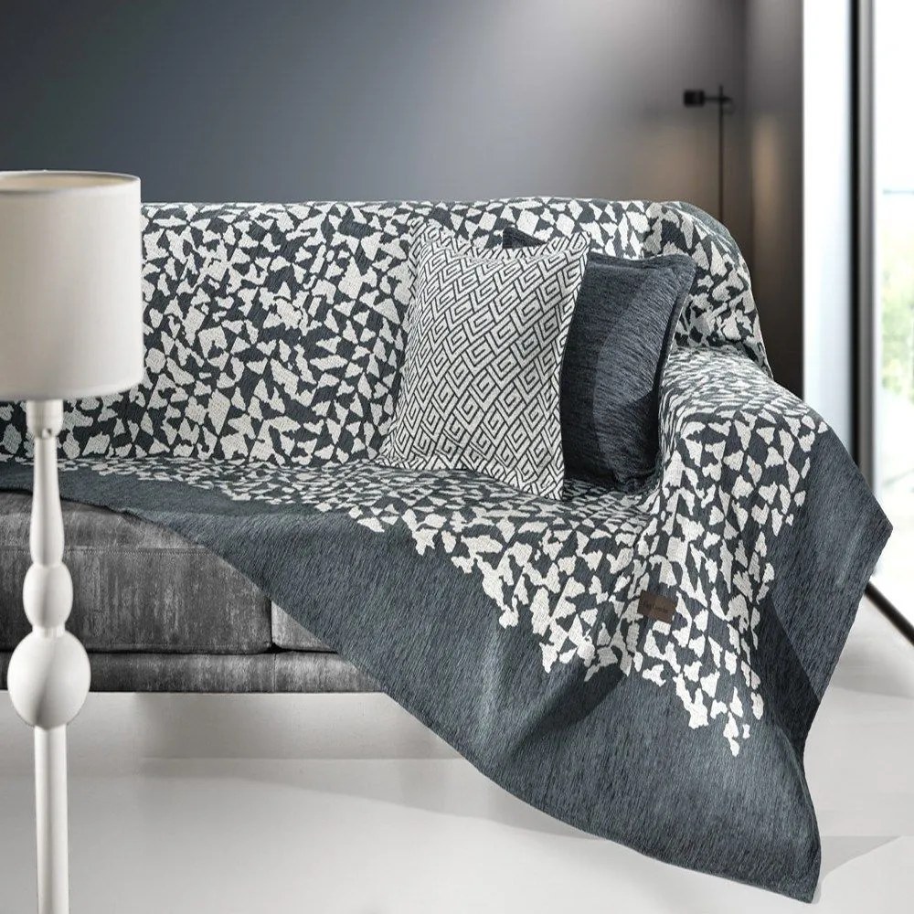 Ριχτάρι Duomo Anthracite Guy Laroche Two-seater 180x250cm Βαμβάκι-Ακρυλικό