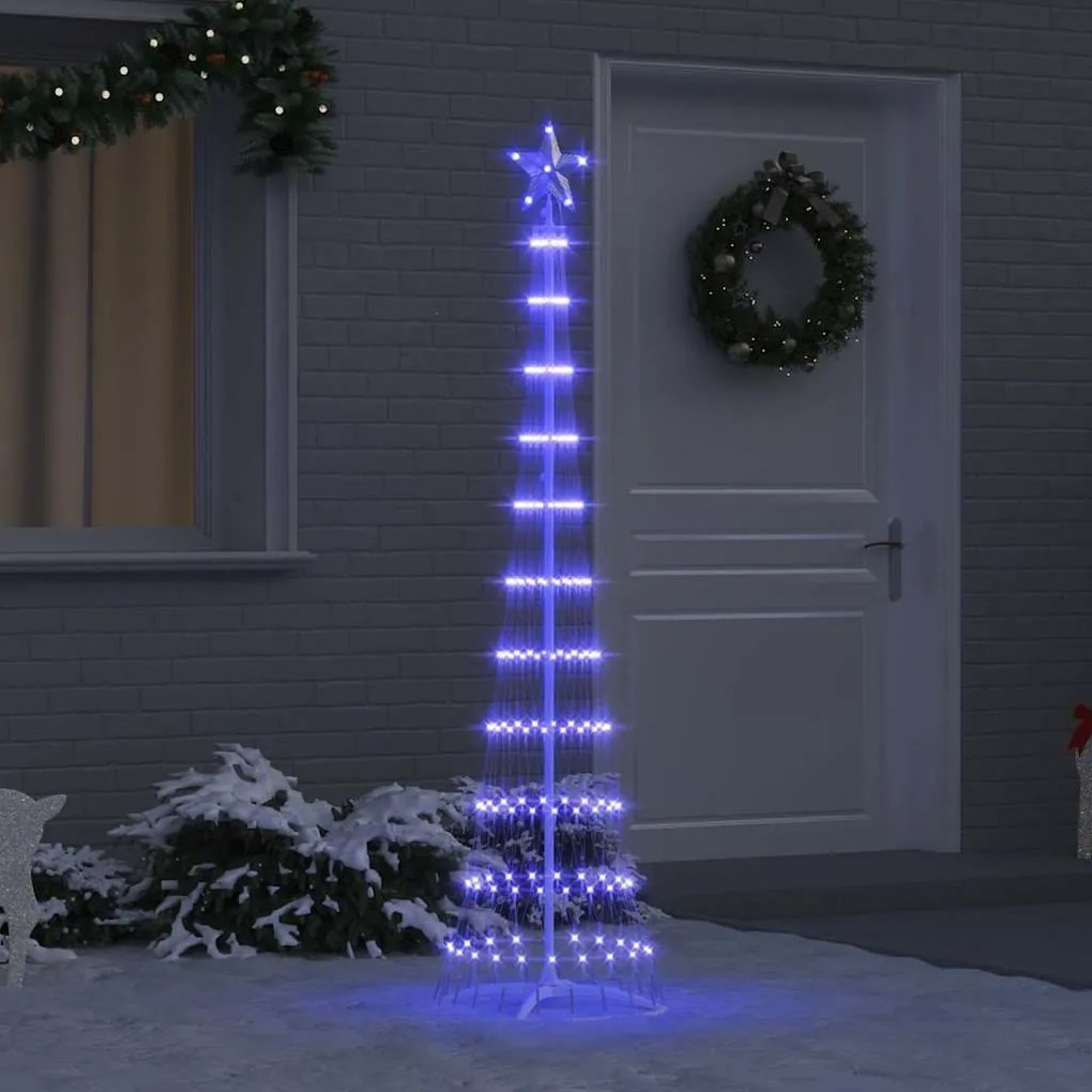vidaXL LED Χριστουγεννιάτικο Δέντρο Μπλε 138.5 x 138.5 x 399 εκ