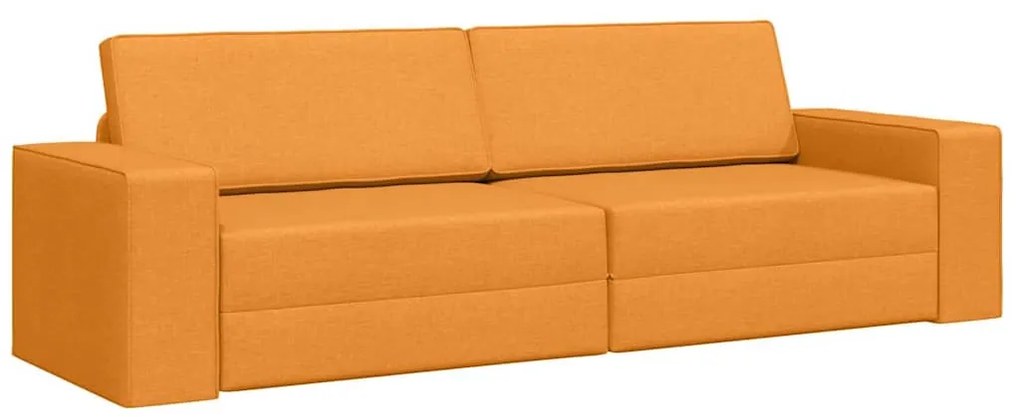 vidaXL Καναπές Κρεβάτι 2-σε-1 Σκούρα Κίτρινη 245x150x60.5 cm Ύφασμα