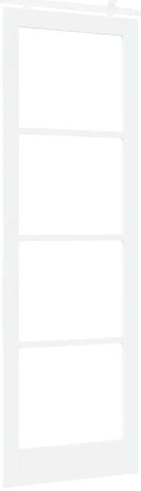 vidaXL Συρόμενη Πόρτα Λευκό 78 x 232 cm Ξύλο και μέταλλο