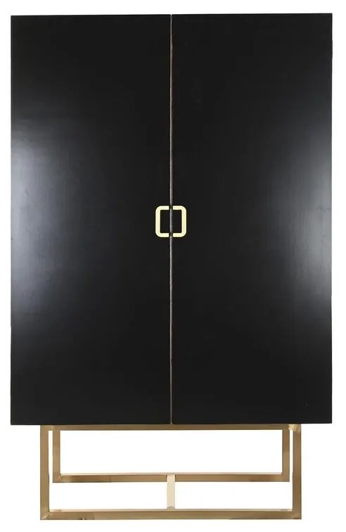 Ντουλάπι DKD Home Decor   110 x 50 x 180 cm Μαύρο Μέταλλο Λεύκες