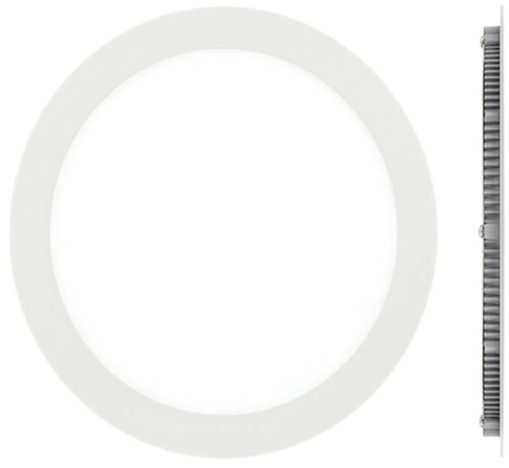 Panel Led Χωνευτό VK/04049/W/W Φ20x1,5cm Led 1050Lm 15W 3000K White VKLed Στρόγγυλο