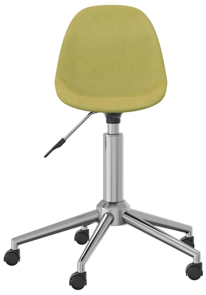 vidaXL 3086067 Swivel Dining Chairs 6 pcs Green Fabric (3x333470)