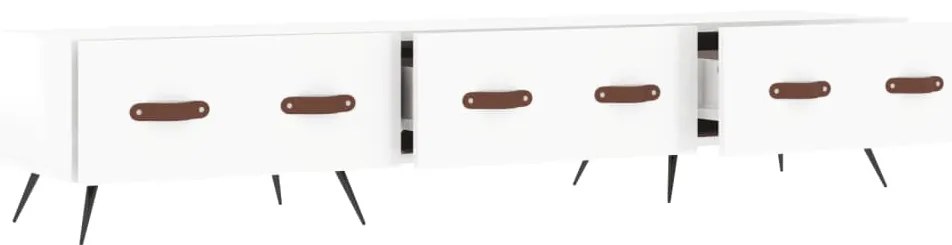 vidaXL Έπιπλο Τηλεόρασης Γυαλ. Λευκό 150x36x30 εκ. Επεξεργασμένο Ξύλο
