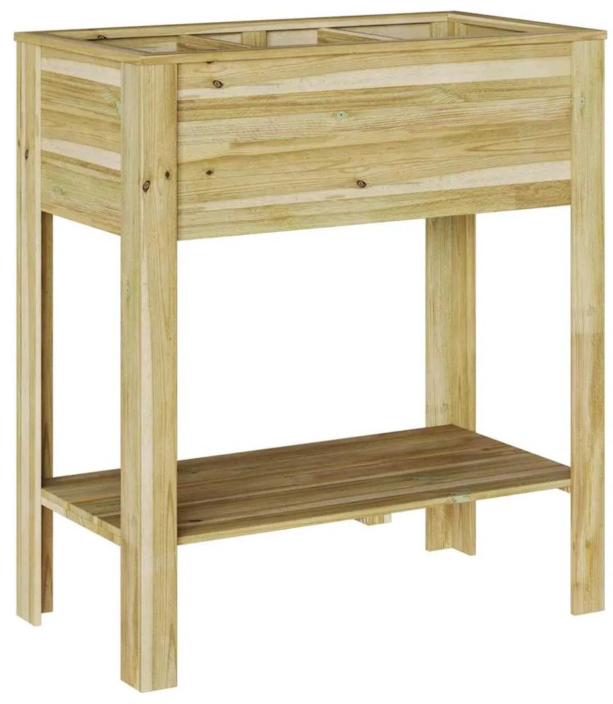 vidaXL Βάση φυτών Καφέ 85 x 46 x 94 εκ. Εμβαπτισμένη ξυλεία πεύκου