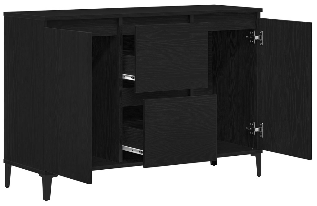 vidaXL Πλαϊνό γραφείο σε Μαύρο Δρυς 104x35x70 εκ. Φτιαγμένο από ξύλο