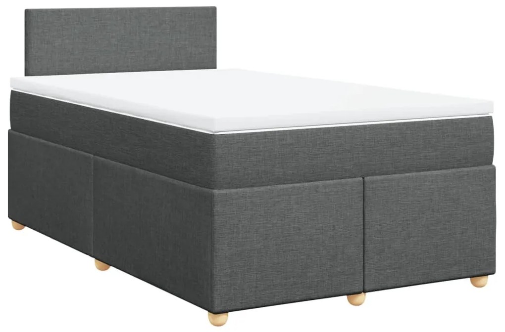 ΚΡΕΒΑΤΙ BOXSPRING ΜΕ ΣΤΡΩΜΑ ΣΚΟΥΡΟ ΓΚΡΙ 120X200 ΕΚ. ΥΦΑΣΜΑΤΙΝΟ 3288941