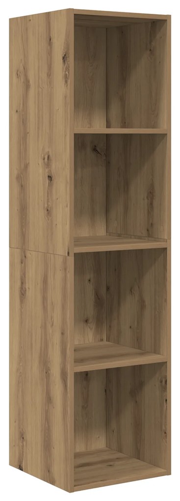 vidaXL Σετ επίπλου τηλεόρασης Επιτοίχιο 2 pcs Καφέ 37 x 37 x 142.5 εκ