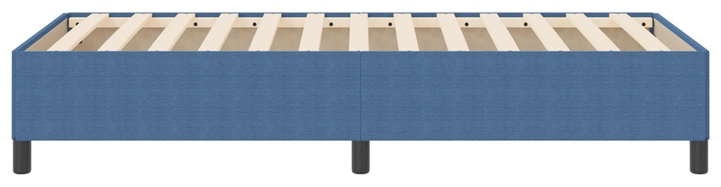 vidaXL Κρεβάτι Μπλε 100x200 εκ Μπουκλέ Ύφασμα