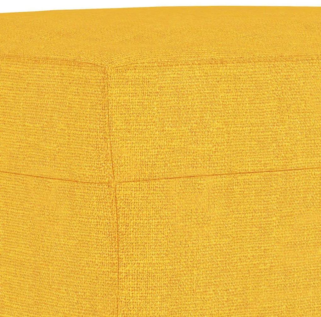Υποπόδιο Ανοιχτό Κίτρινο60 x 50 x 41 εκ. Υφασμάτινο - Κίτρινο